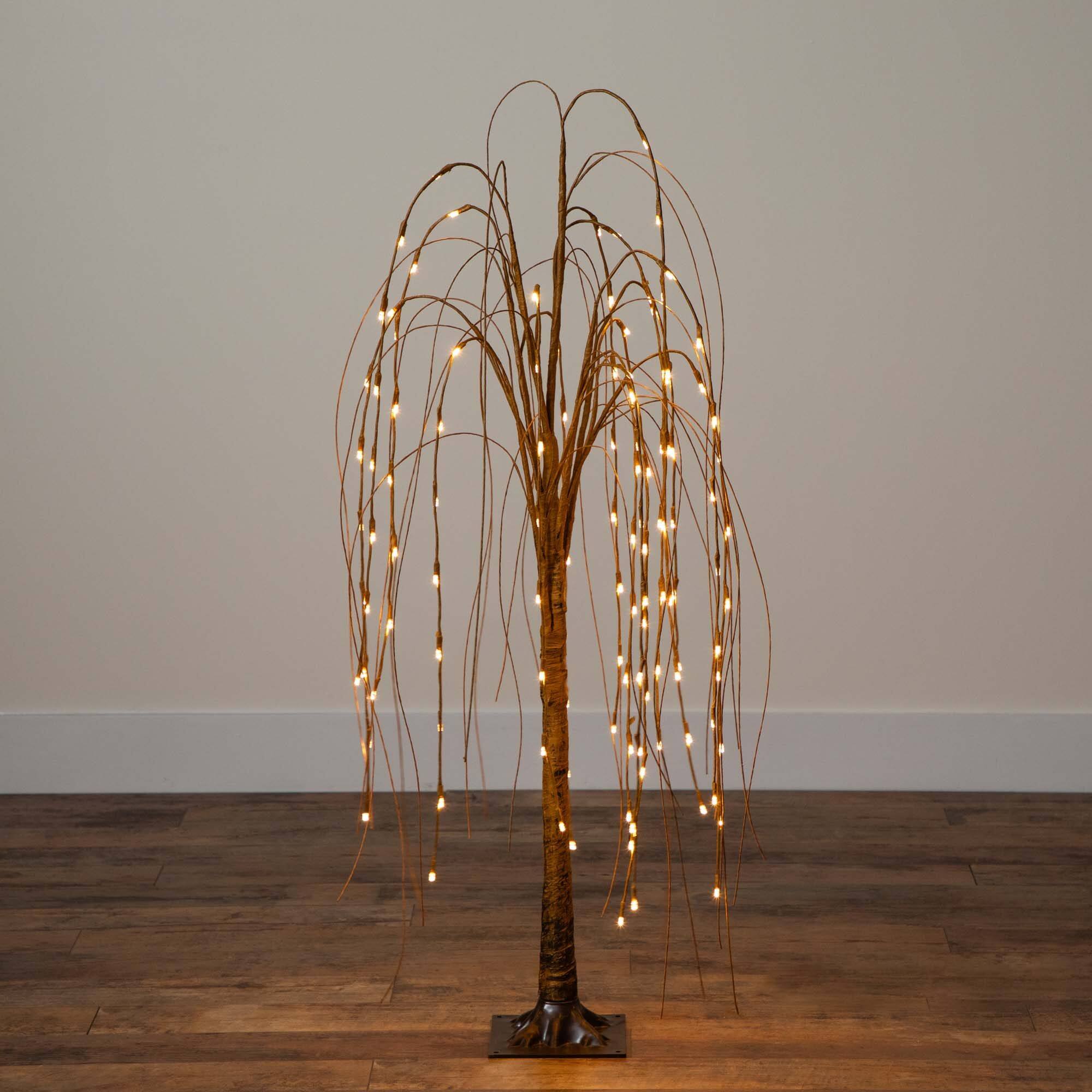 4ft. Pre-Lit Willow Artificial Christmas Tree, Warm White LED Lights